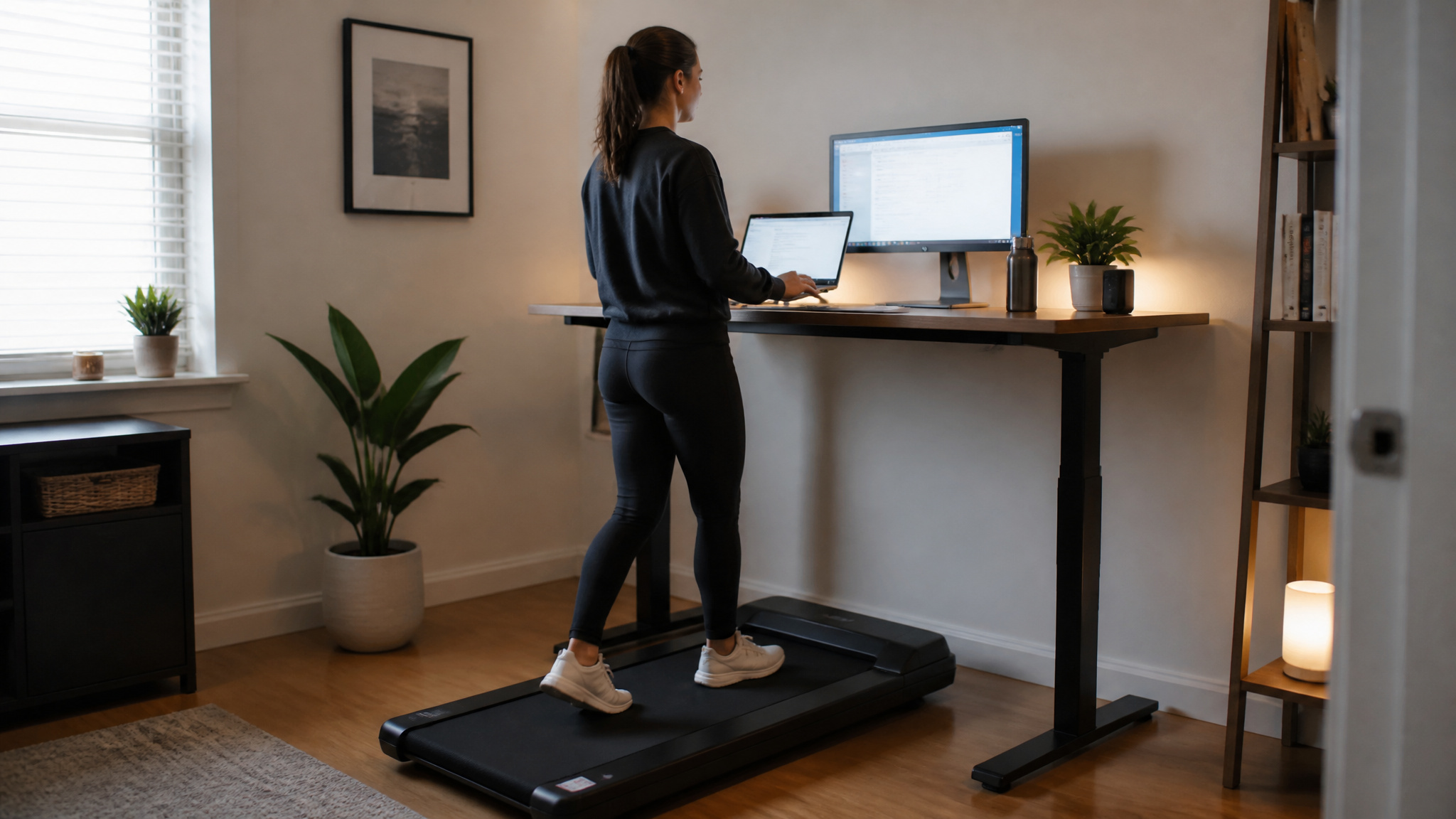 compact desk walking treadmill pad