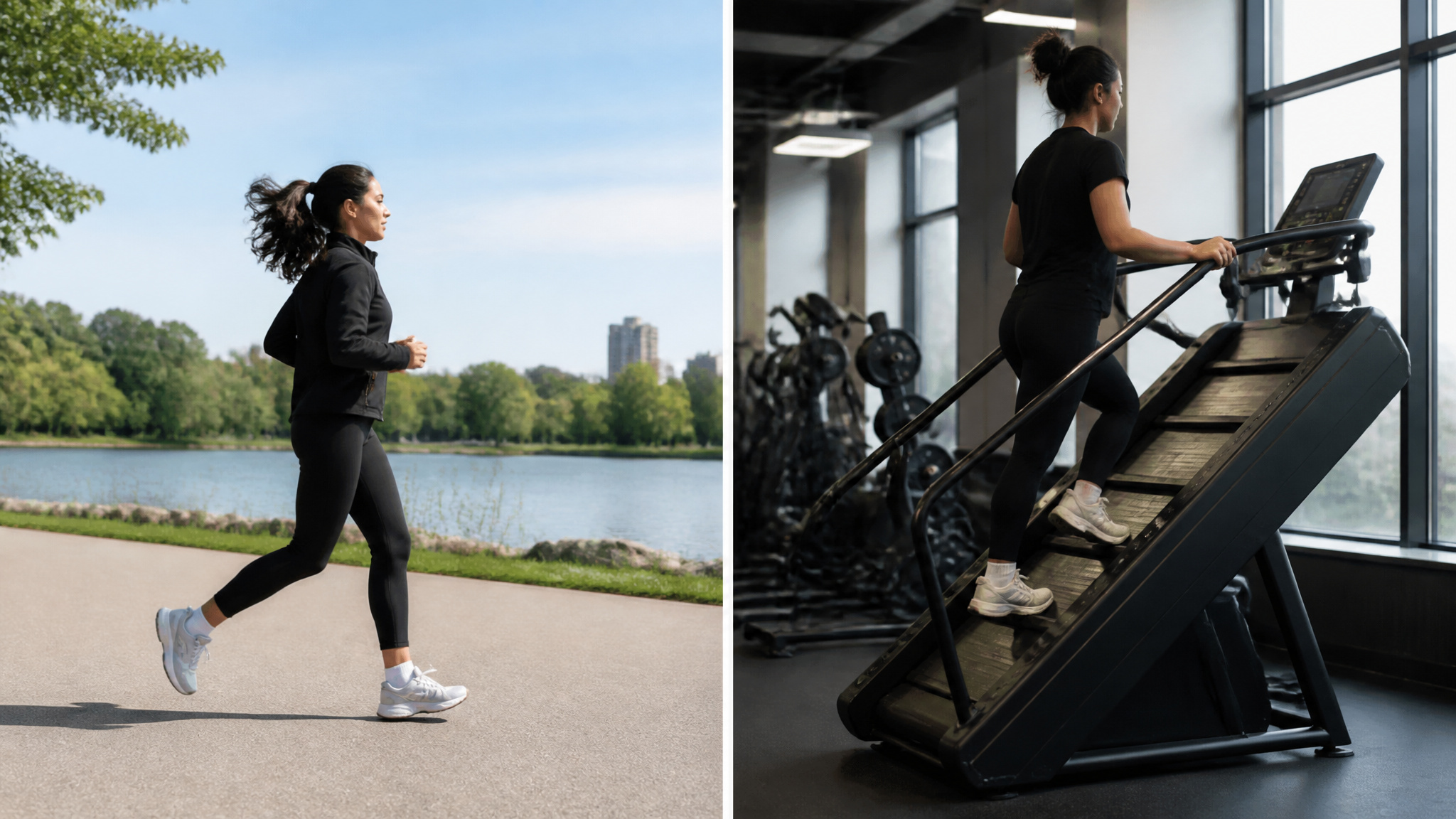 incline walking vs jogging impact